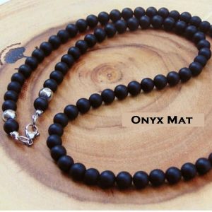 COLLIER HOMME ONYX MAT